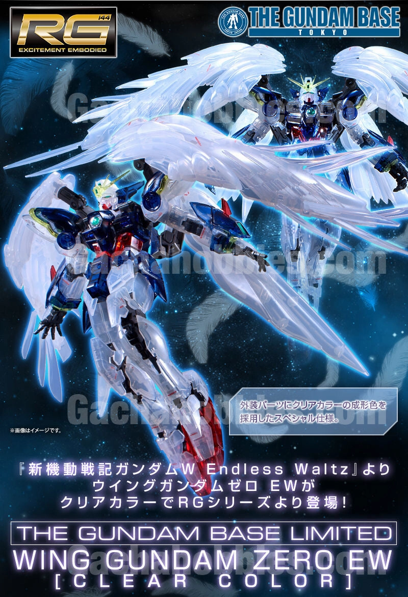 Chibi Hobby Spiritual Figure RG 1/144 Gundam Base Limited Wing Gundam Zero EW (Clear Colour) Figure Limited (Pre-Order)