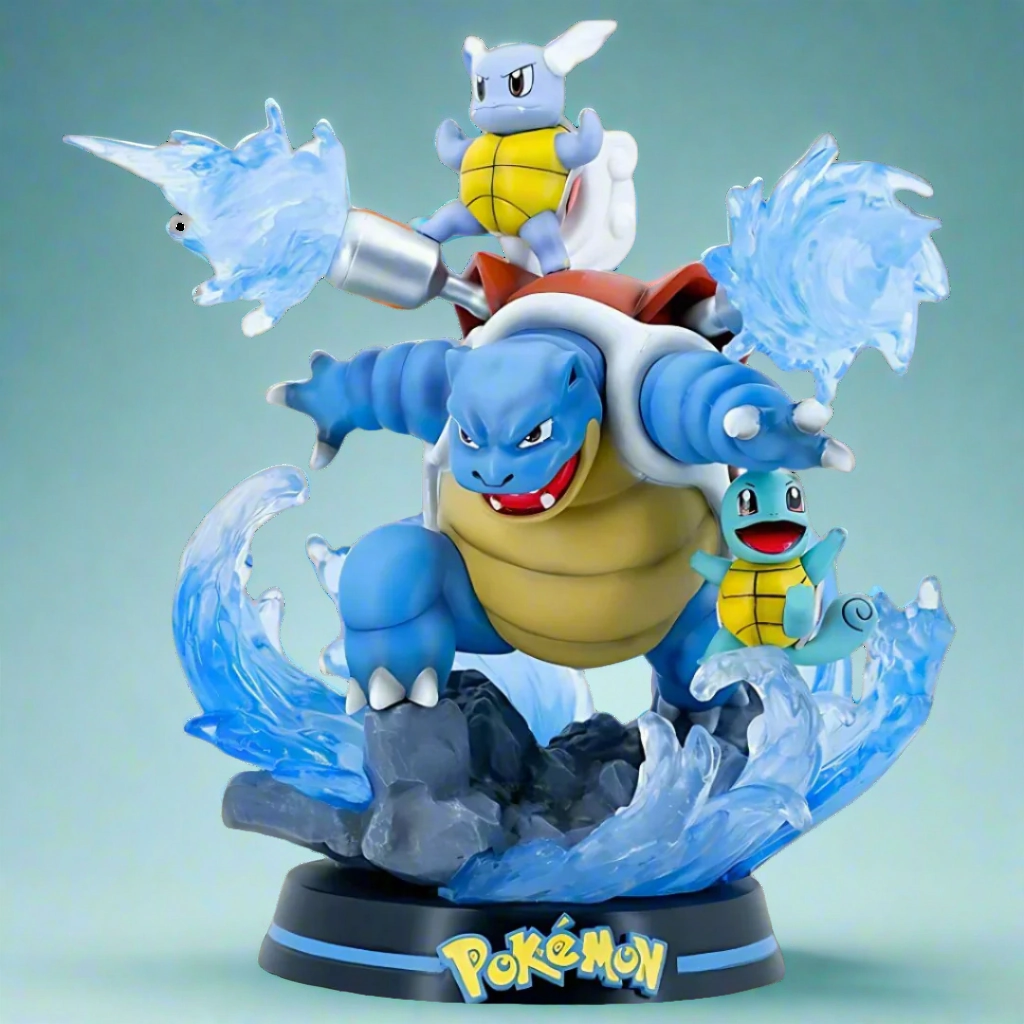Pok??mon Anime Figure Tsunami Blaster Blastoise 24cm (9") PVC Statue Glow In Dark