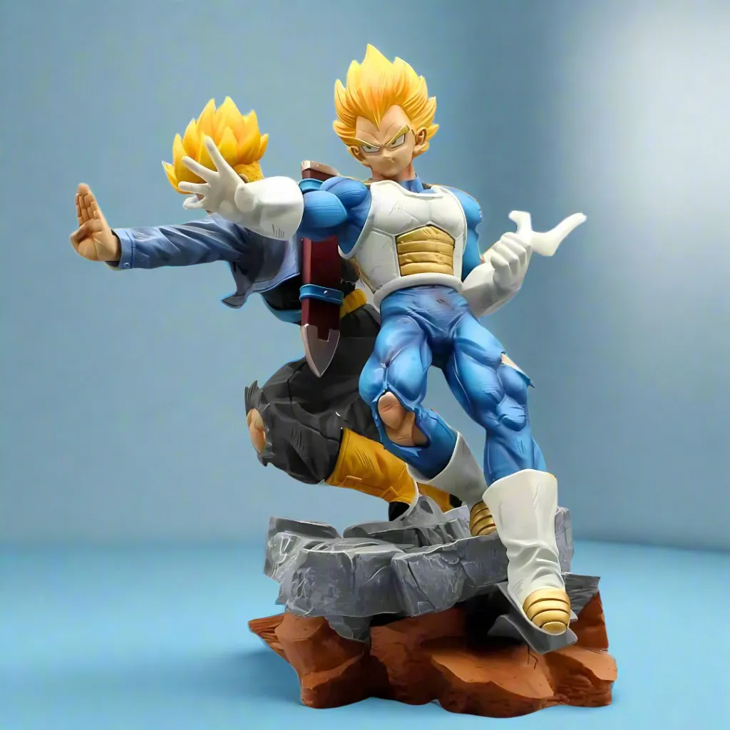 Personalized Exhibit Dragon Ball Anime Figure Bloodline of Warriors Vegeta & Trunks 30cm (12") PVC Statue