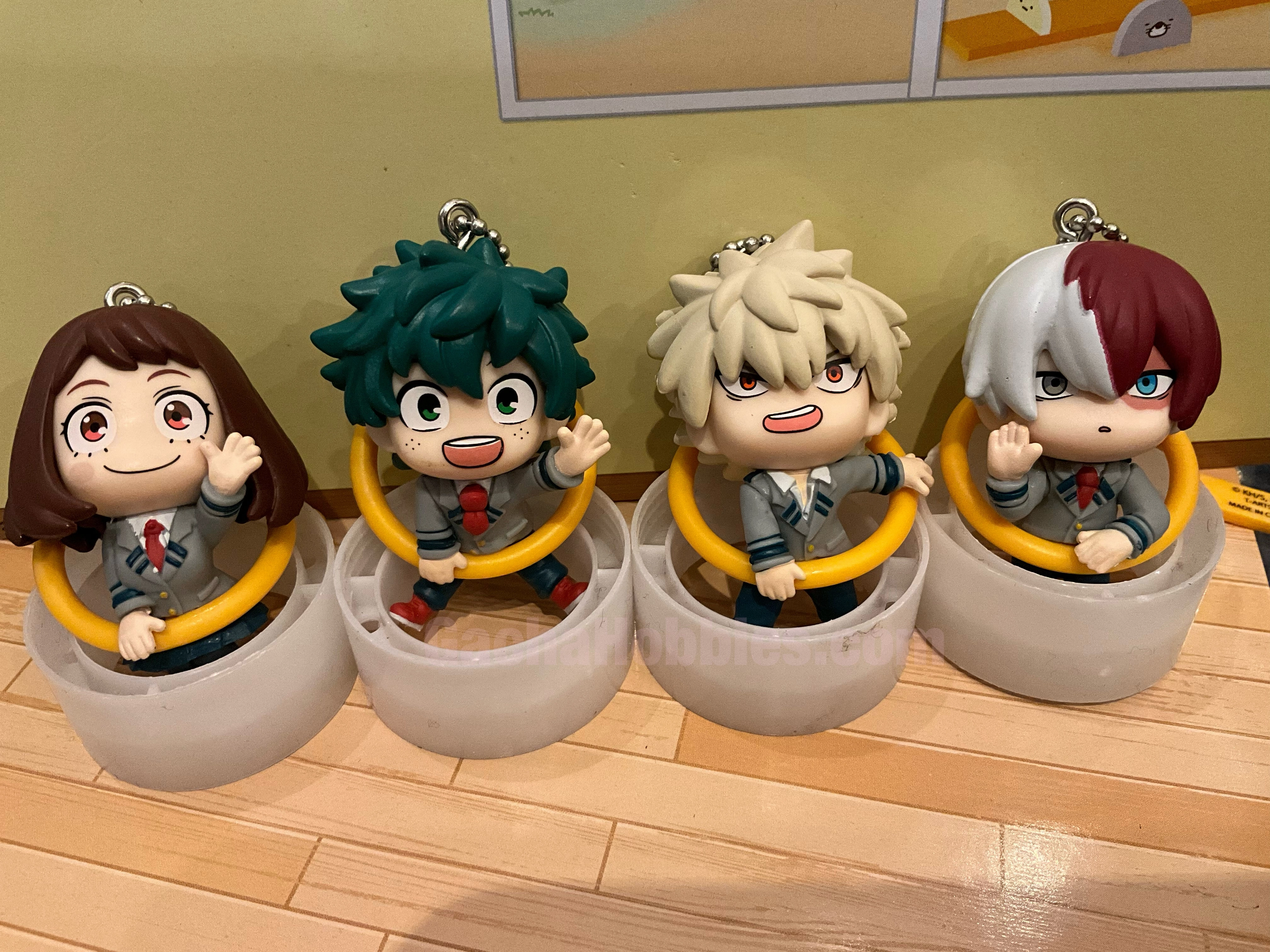 My Hero Academia Character in Rings Small Figure Keychain 4 Pieces Set (In-stock) Fantasy Collection Glass Art