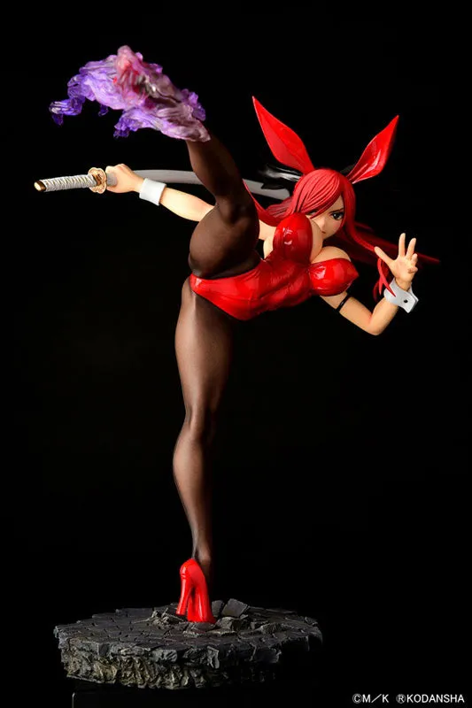 "Fairy Tail" Erza Scarlet High Kick Ver. Red Bunny 1/6 Scale Figure Robot Hero Cultural Gift