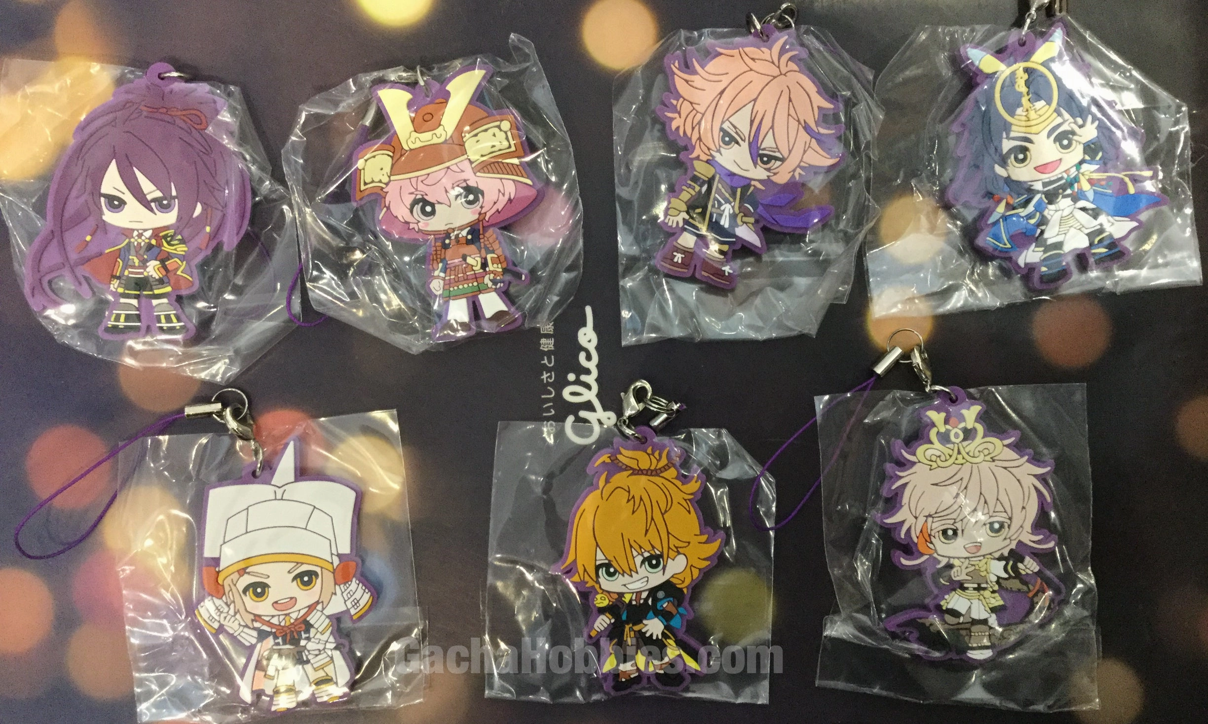 Independent Artist Touken Ranbu Kiwame Flat Rubber Keychain Vol.3 7 Pieces Set (In-stock)