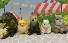 MACHIBOKE Animal Resting Figure Vol.3 5 Pieces Set (In-stock) Gaming Decor