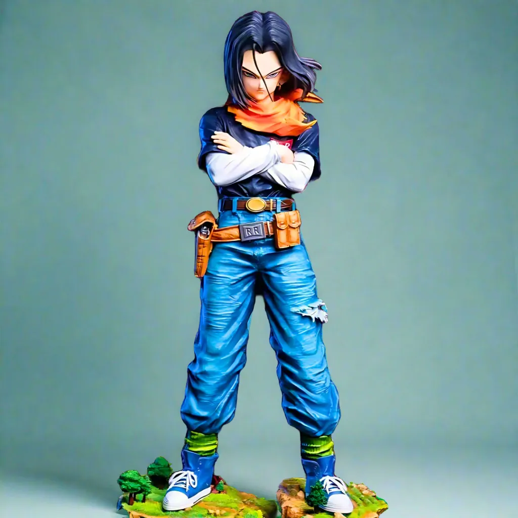 Greek Statue Geological Sample Dragon Ball Anime Figure Quiet Storm Android 17 29cm (11") PVC Statue