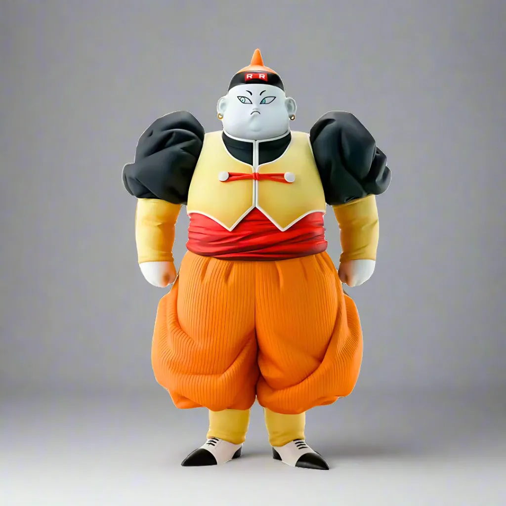 Felt Toy Dragon Ball Anime Figure Red Ribbon??s Revenge Android 19 & Android 20 25cm (10") PVC Statue