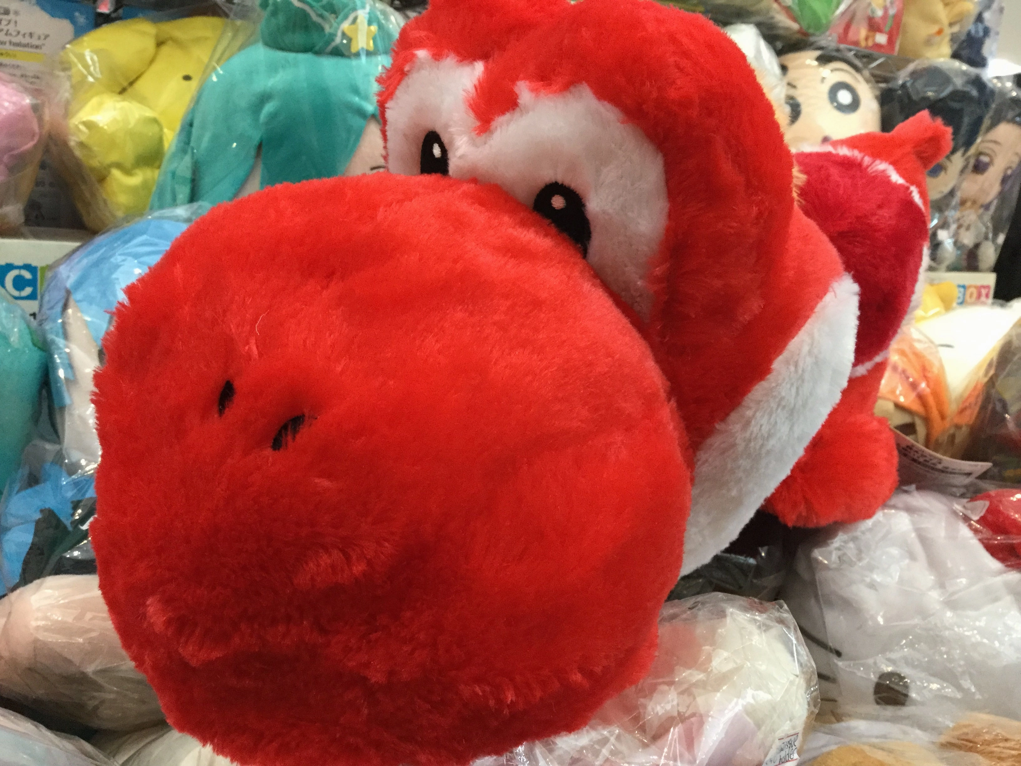 Super Mario Bros Red Yoshi Resting Long Fur Medium Plush (In-stock) Villainous Charm Famous Creator
