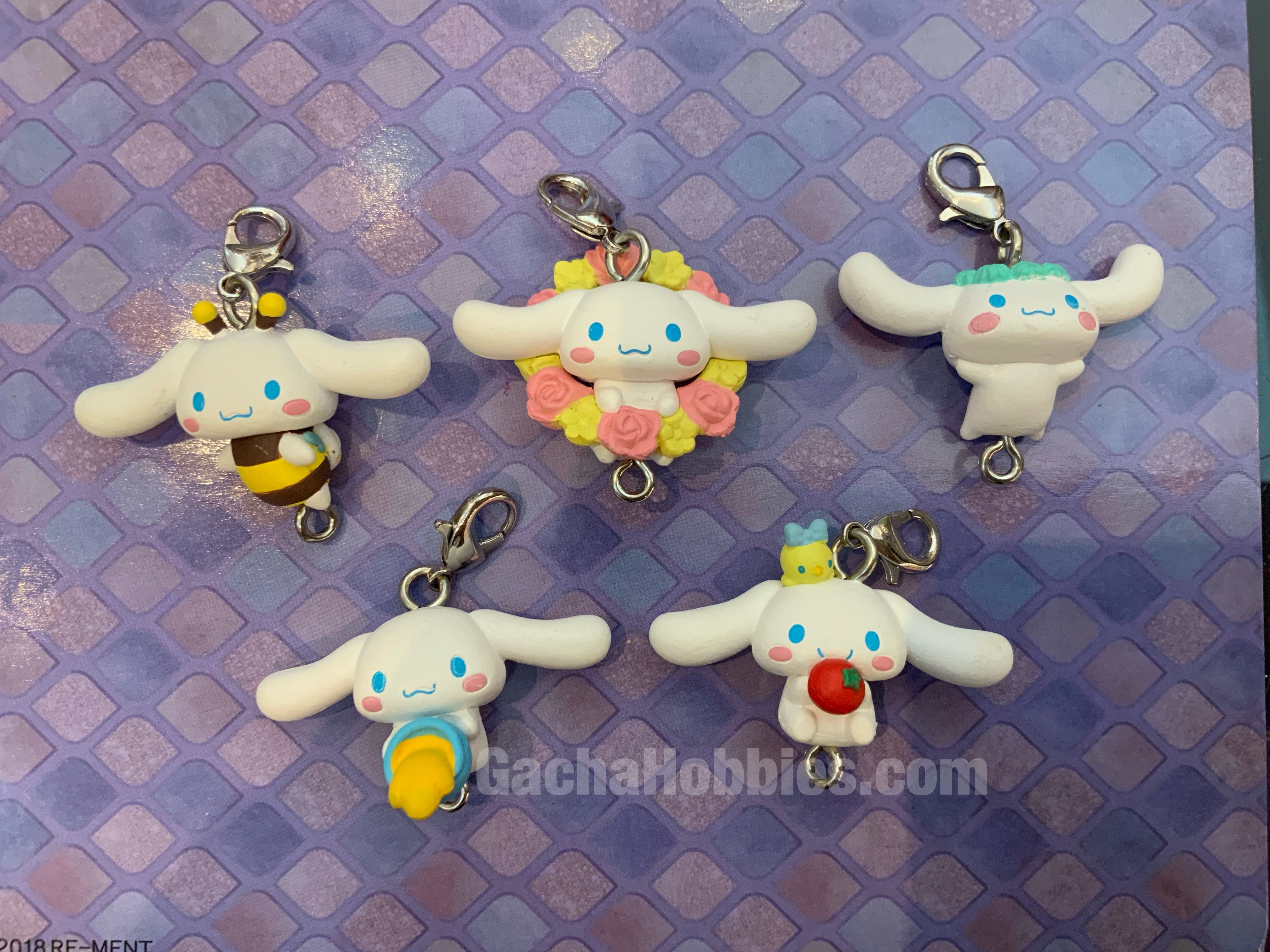 Sanrio Character Cinnamoroll Flower Series Keychain 5 Pieces Set (In-stock) Robot Merchandise