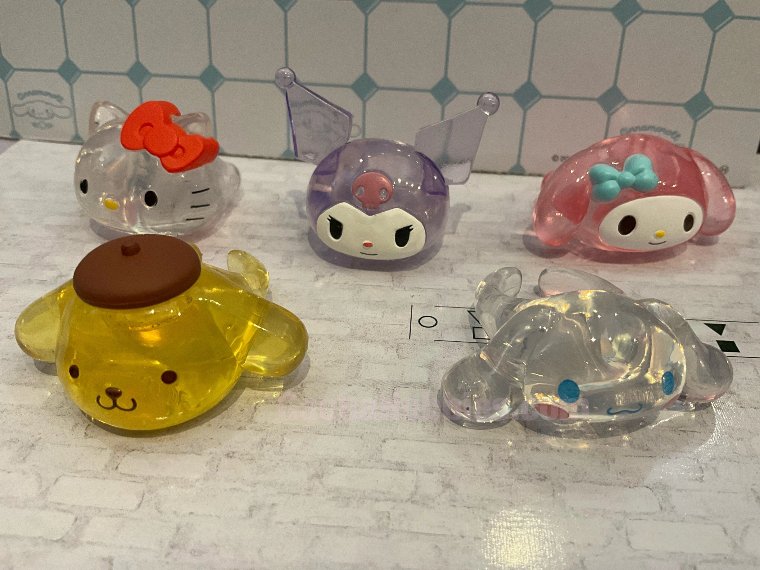 Robot Collectible Sanrio Characters Half Clear Rings Vol.1 5 Pieces Set (In-stock)