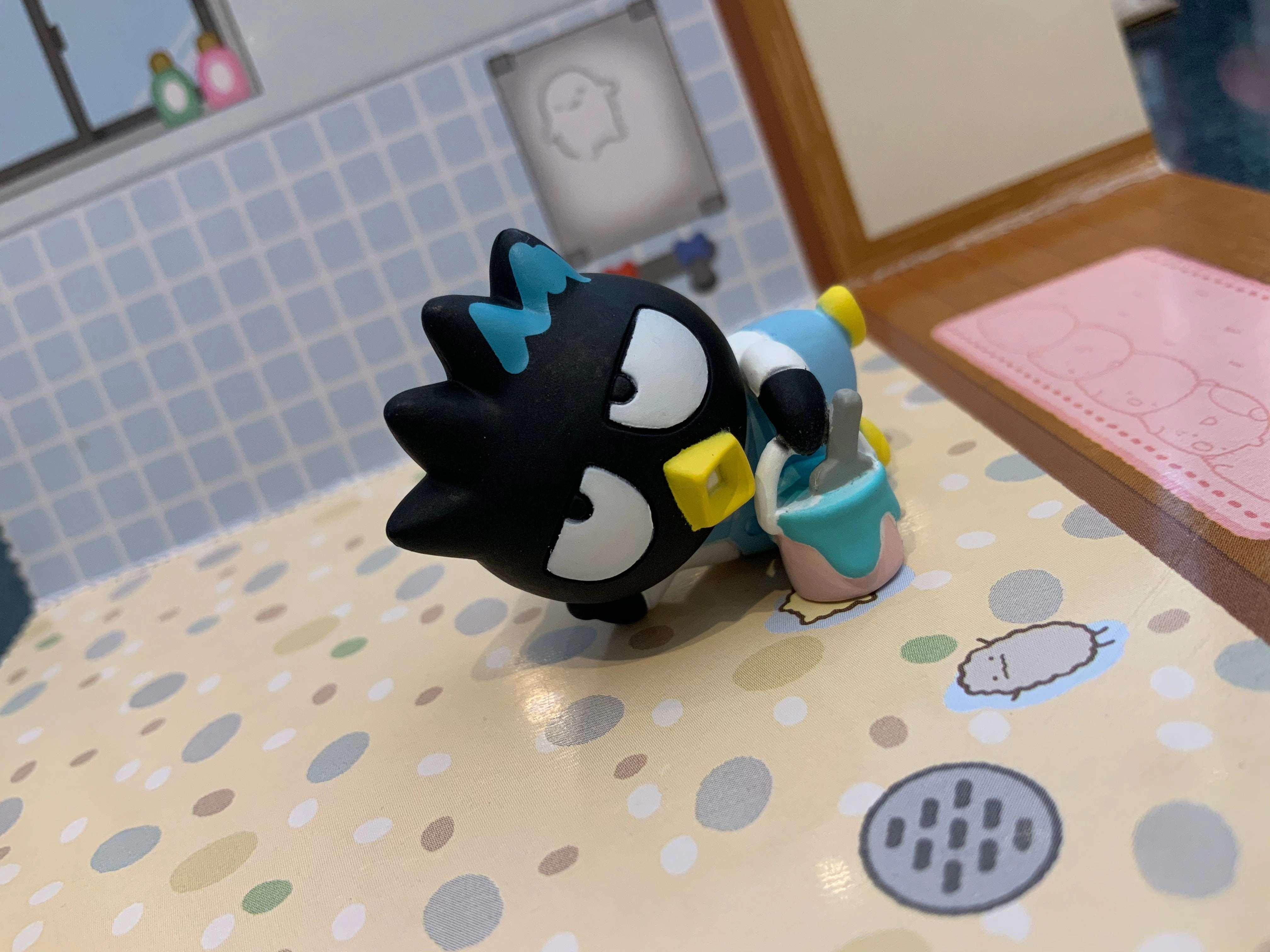 Niche Interest Miniature Toy Sanrio Characters Wall Painting Figure 5 Pieces Set (In-stock)