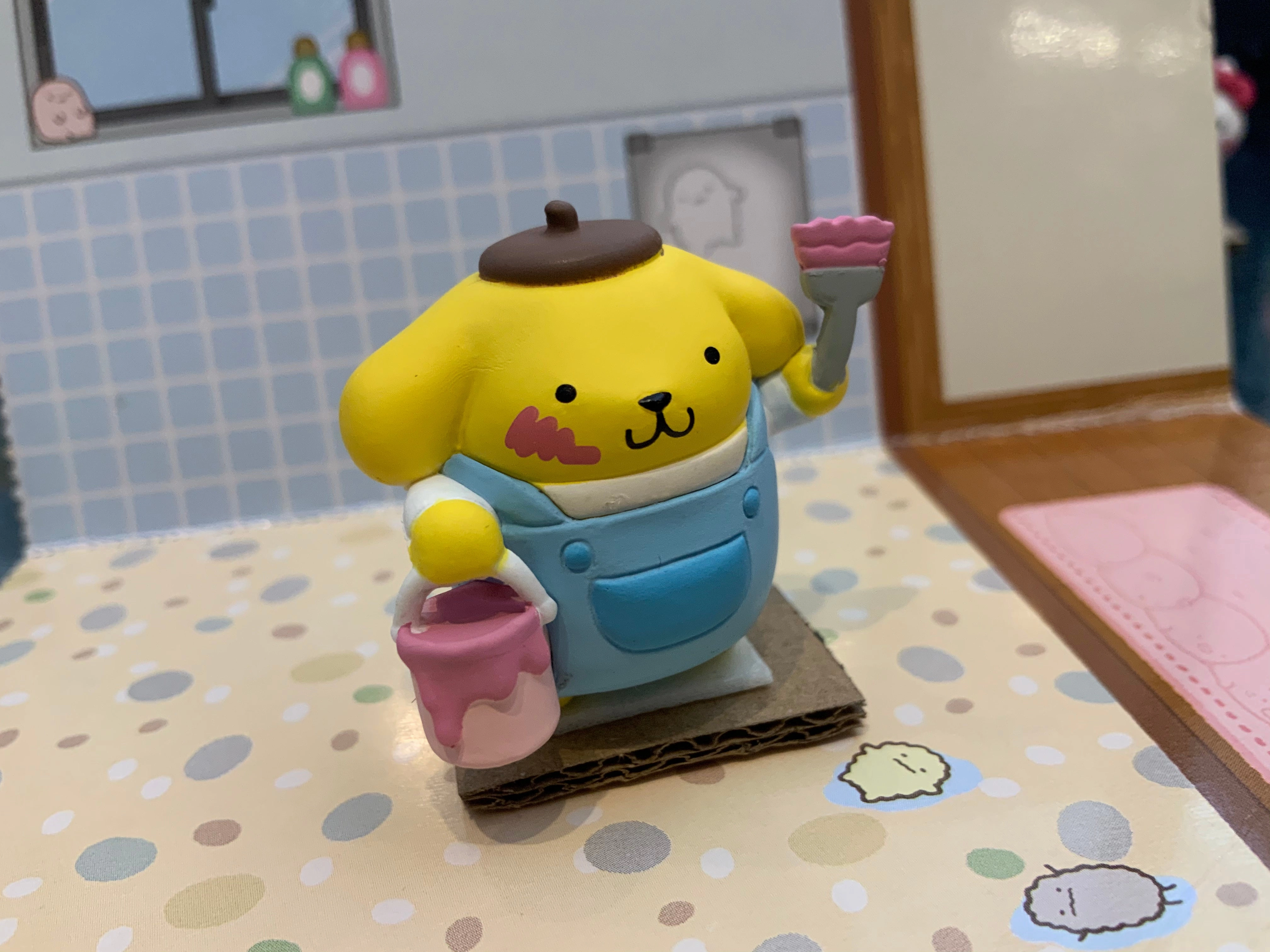 Viking Statue Themed Exhibit Sanrio Characters Wall Painting Figure 5 Pieces Set (In-stock)