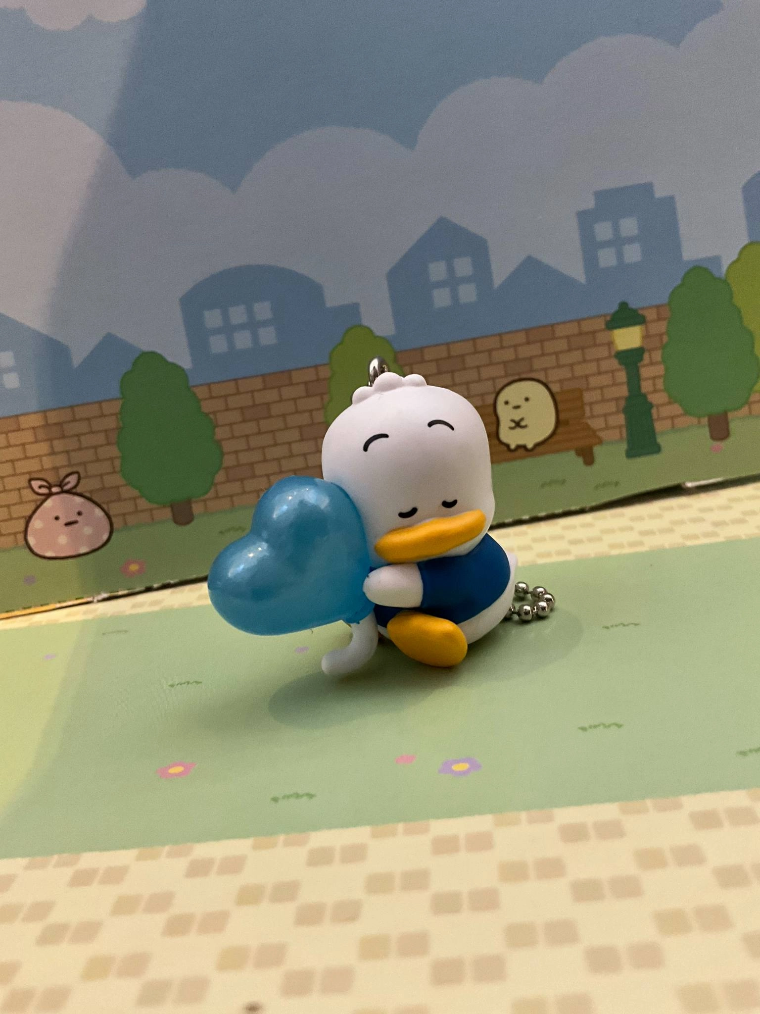 Gaming Article Folk Tale Sanrio Characters with Blue Balloons Small Figure Keychain 5 Pieces Set (In-stock)