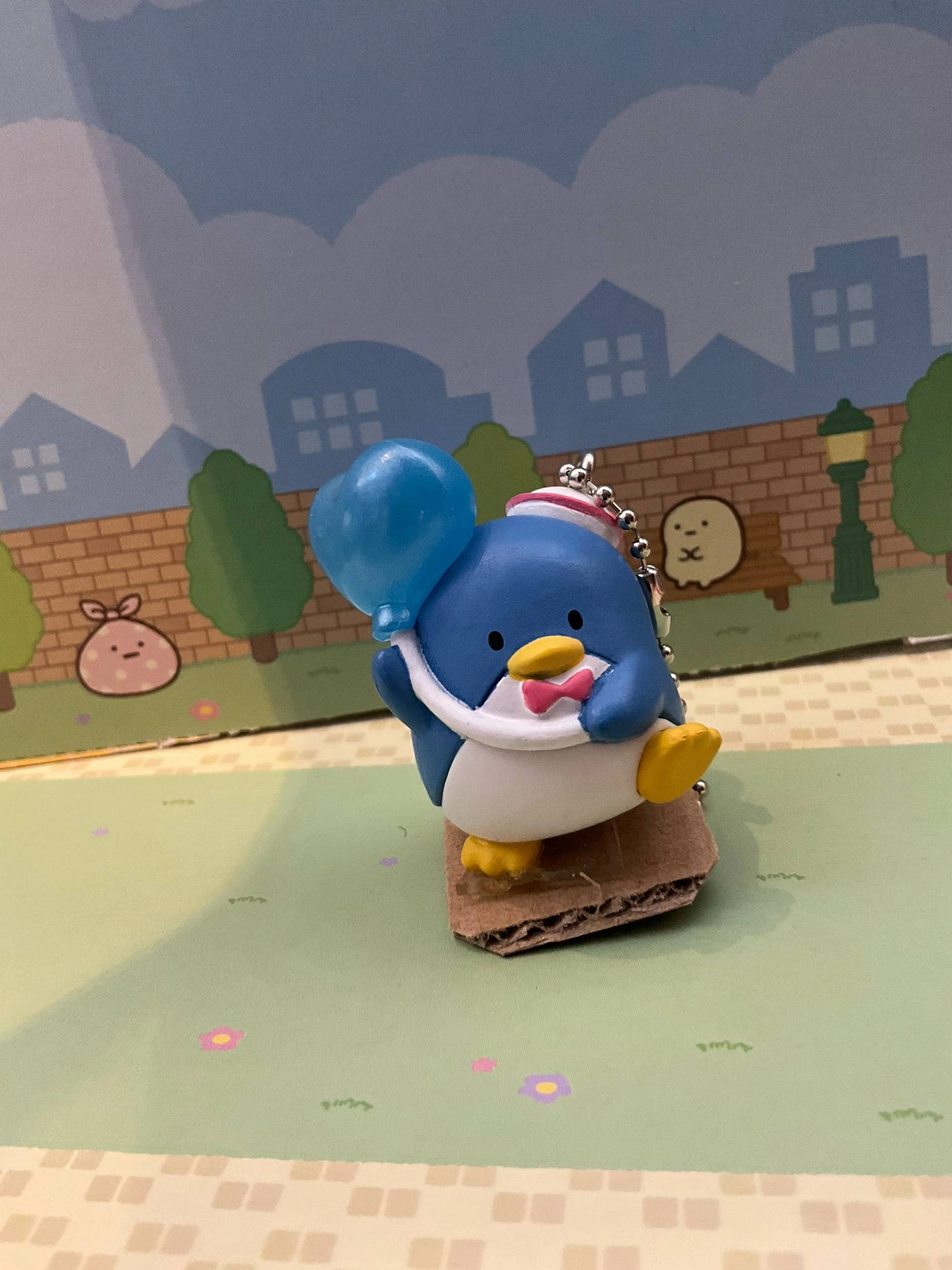 Designer Goods Sanrio Characters with Blue Balloons Small Figure Keychain 5 Pieces Set (In-stock)