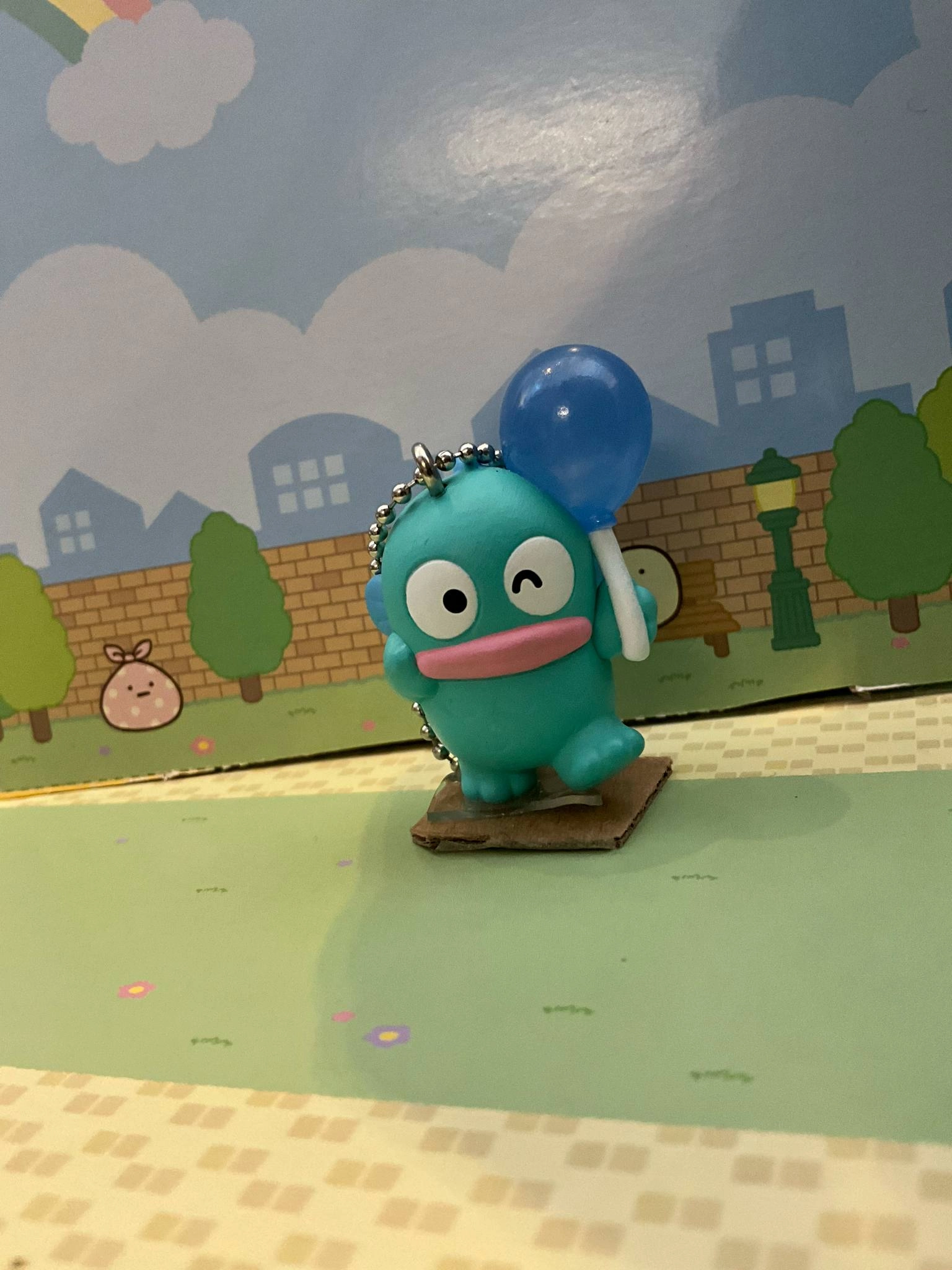 Sanrio Characters with Blue Balloons Small Figure Keychain 5 Pieces Set (In-stock) Minimalist Design Superhero Model