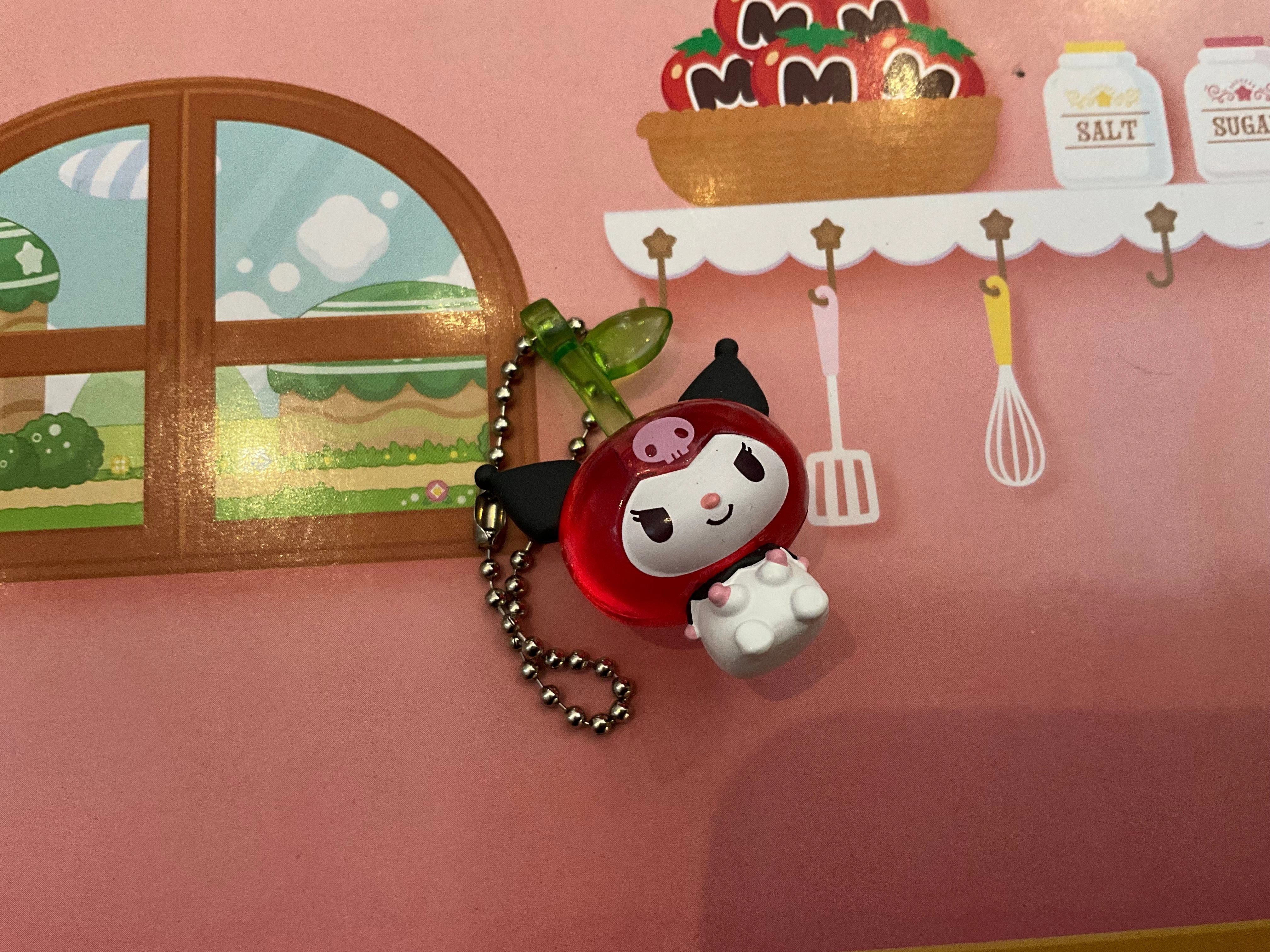 Gift Guide Urban Art Sanrio Characters with Cherry Costume Small Figure Keychain 6 Pieces Set (In-stock)