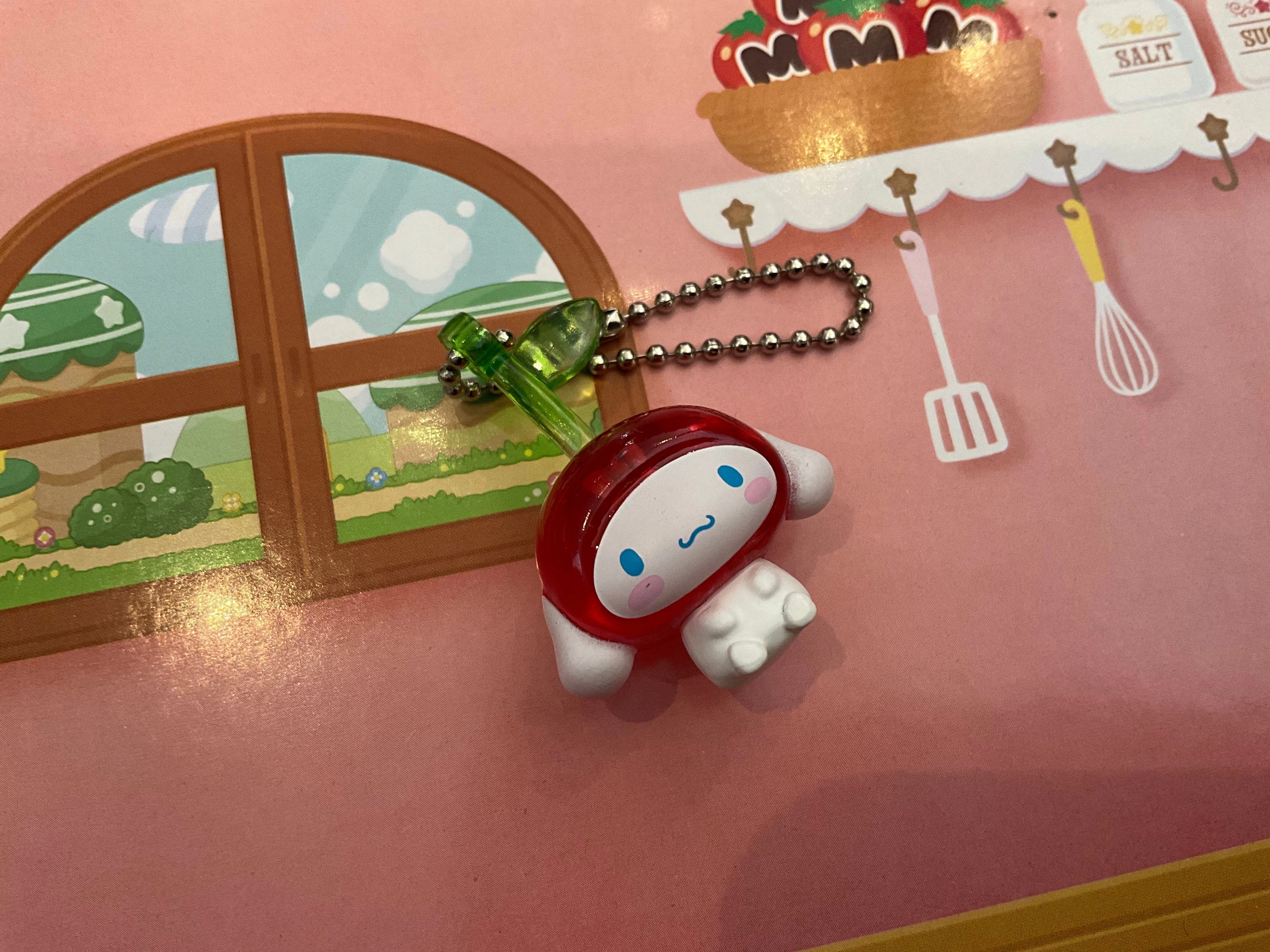 Gaming Showcase Sanrio Characters with Cherry Costume Small Figure Keychain 6 Pieces Set (In-stock)