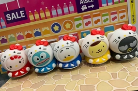 Sanrio Characters with Hello Kitty Outfit Daruma Roly-Poly Small Figure 5 Pieces Set (In-stock) Robot Design