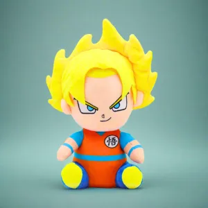 Fantasy Sculpture Limited Decor Dragon Ball Anime Plush Toy Golden Fury Super Saiyan Goku 20cm (8") Plushie