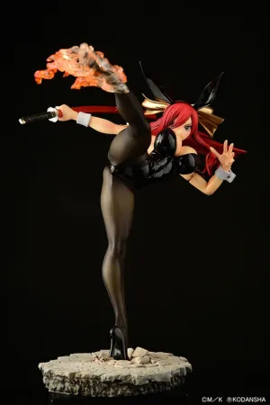 "Fairy Tail" Erza Scarlet High Kick Ver. Black Bunny 1/6 Scale Figure World Heritage
