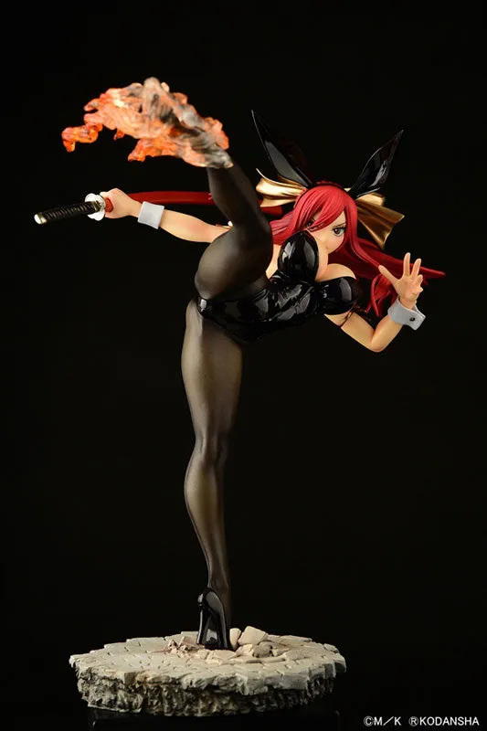 "Fairy Tail" Erza Scarlet High Kick Ver. Black Bunny 1/6 Scale Figure World Heritage