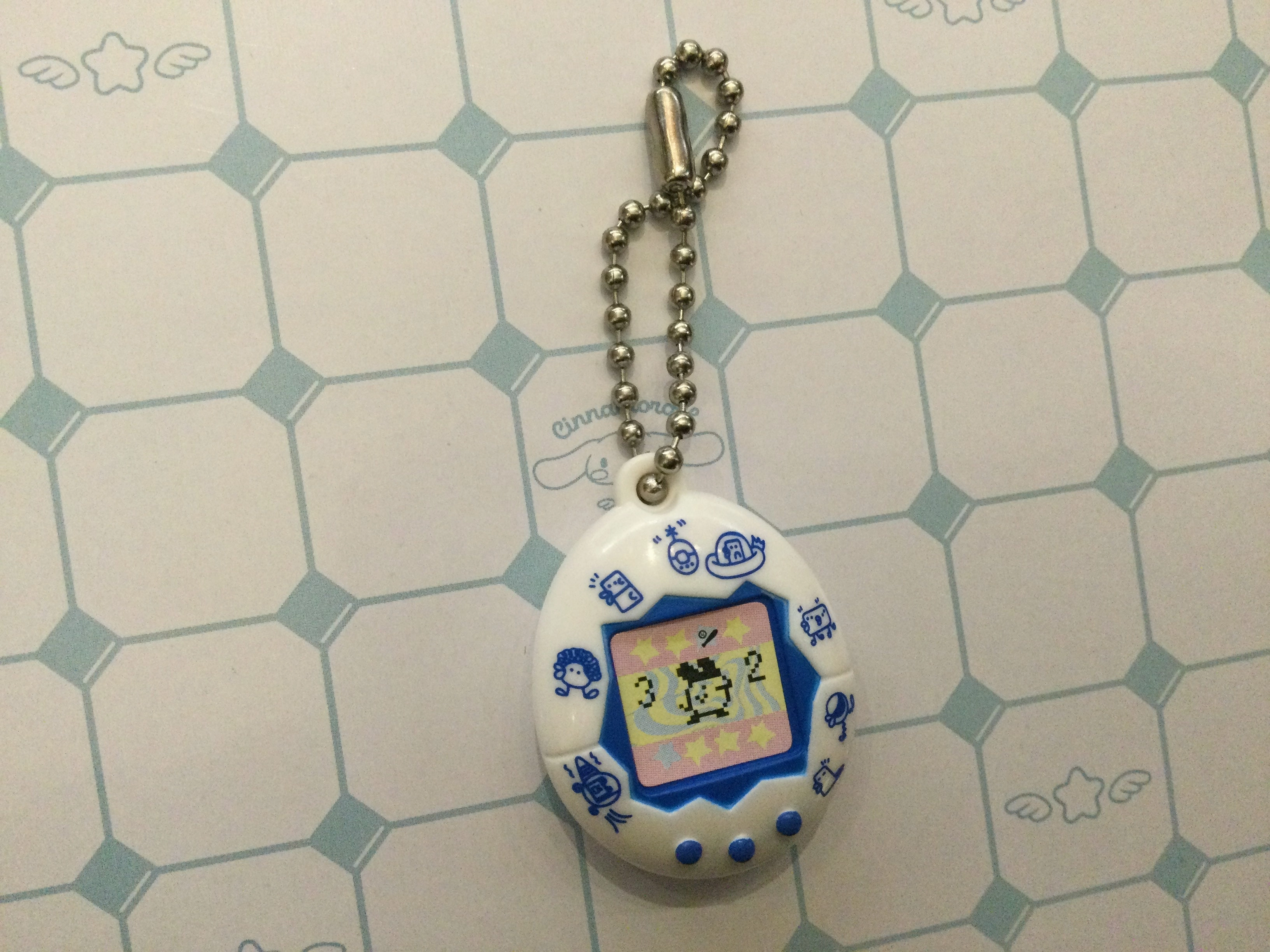 Silver Coated Tamagotchi Game Console Figure Keychain 10 Pieces Set (In-stock)