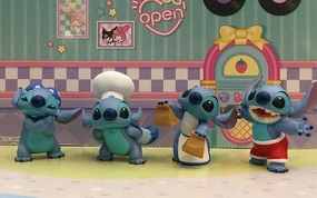 Collectible Unit Disney Stitch Aloha Daily Life Small Figure 4 Pieces Set (In-stock)