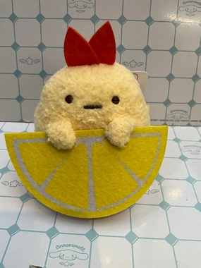 Sumikko Gurashi Ebifurai No Shippo with Lemon Small Plush Keychain (In-stock) Perfect Creator