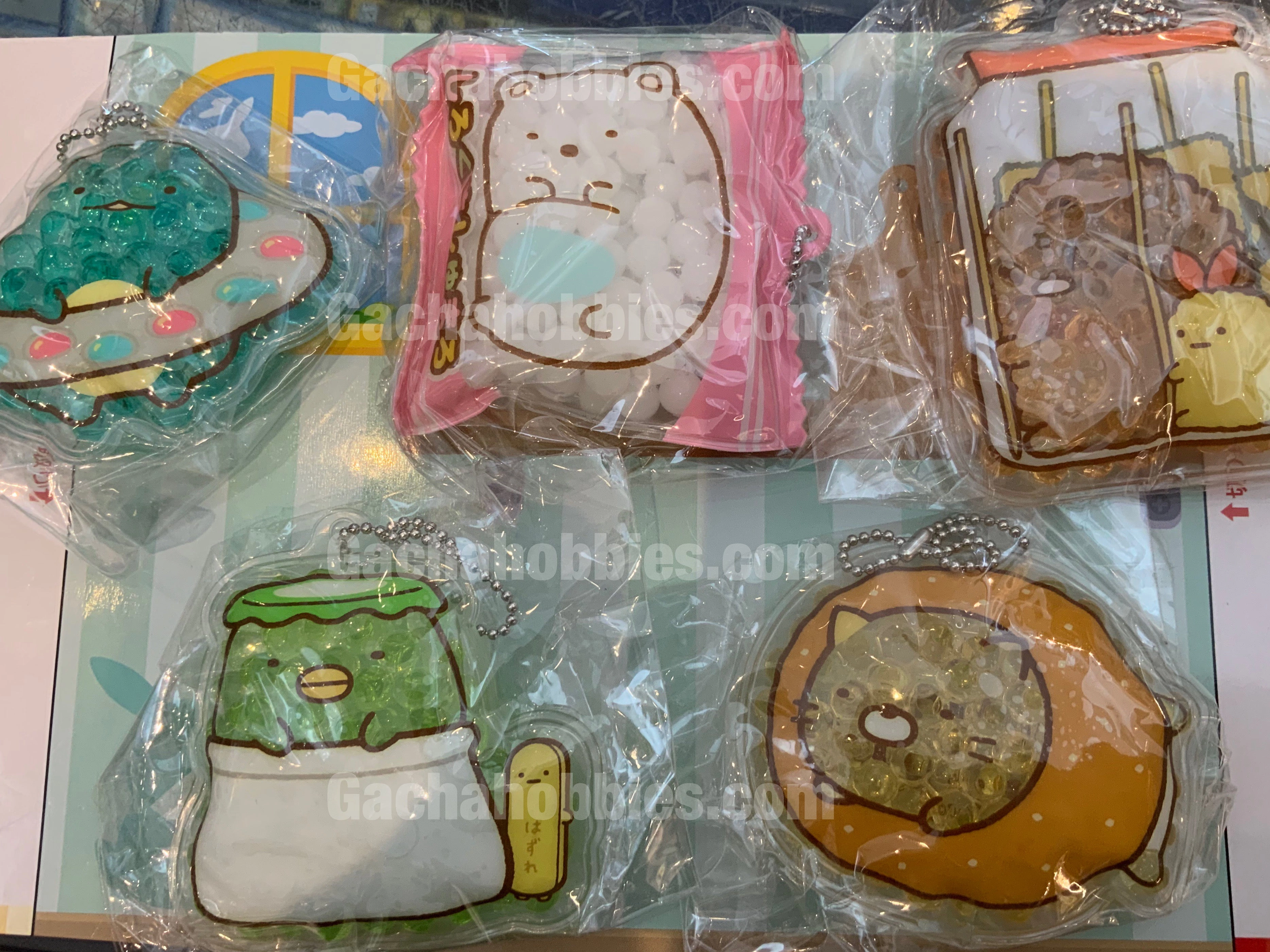 Sumikko Gurashi Snack House Jello Keychain 5 Pieces Set (In-stock) Gaming Decor Imaginary Play