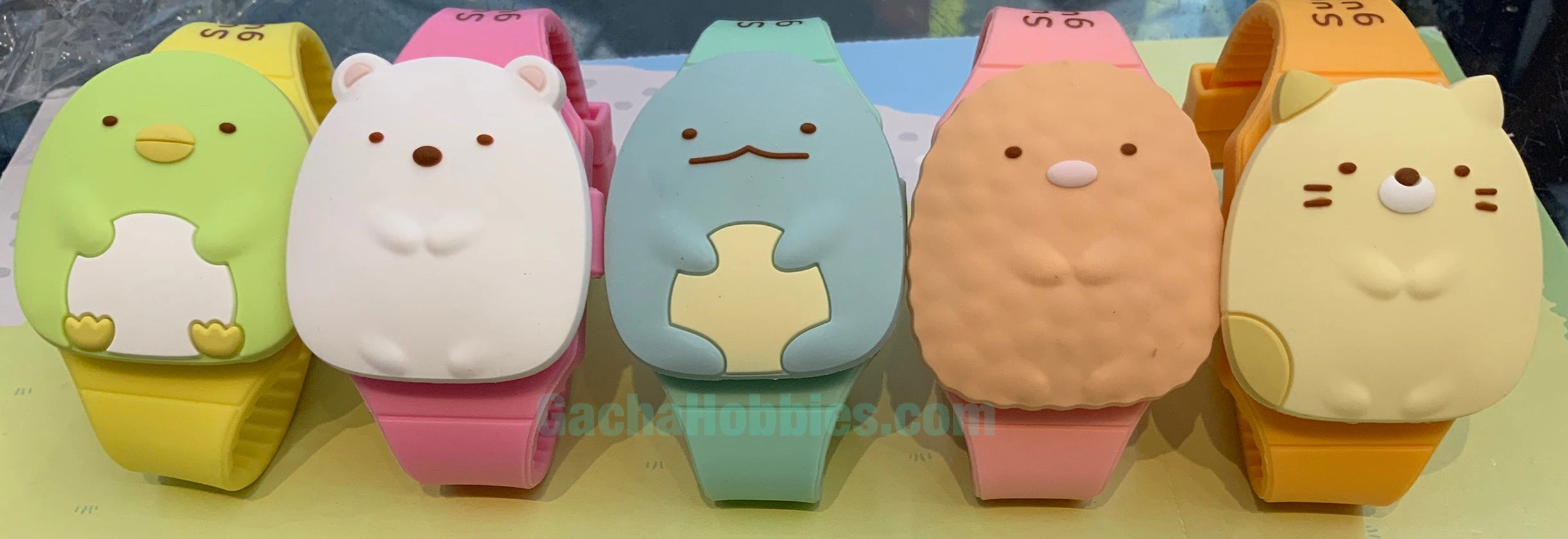 Sumikko Gurashi Soft Rubber Cover Digital Watch 5 Pieces Set (In-stock) Cat Figurine Vinyl Goods