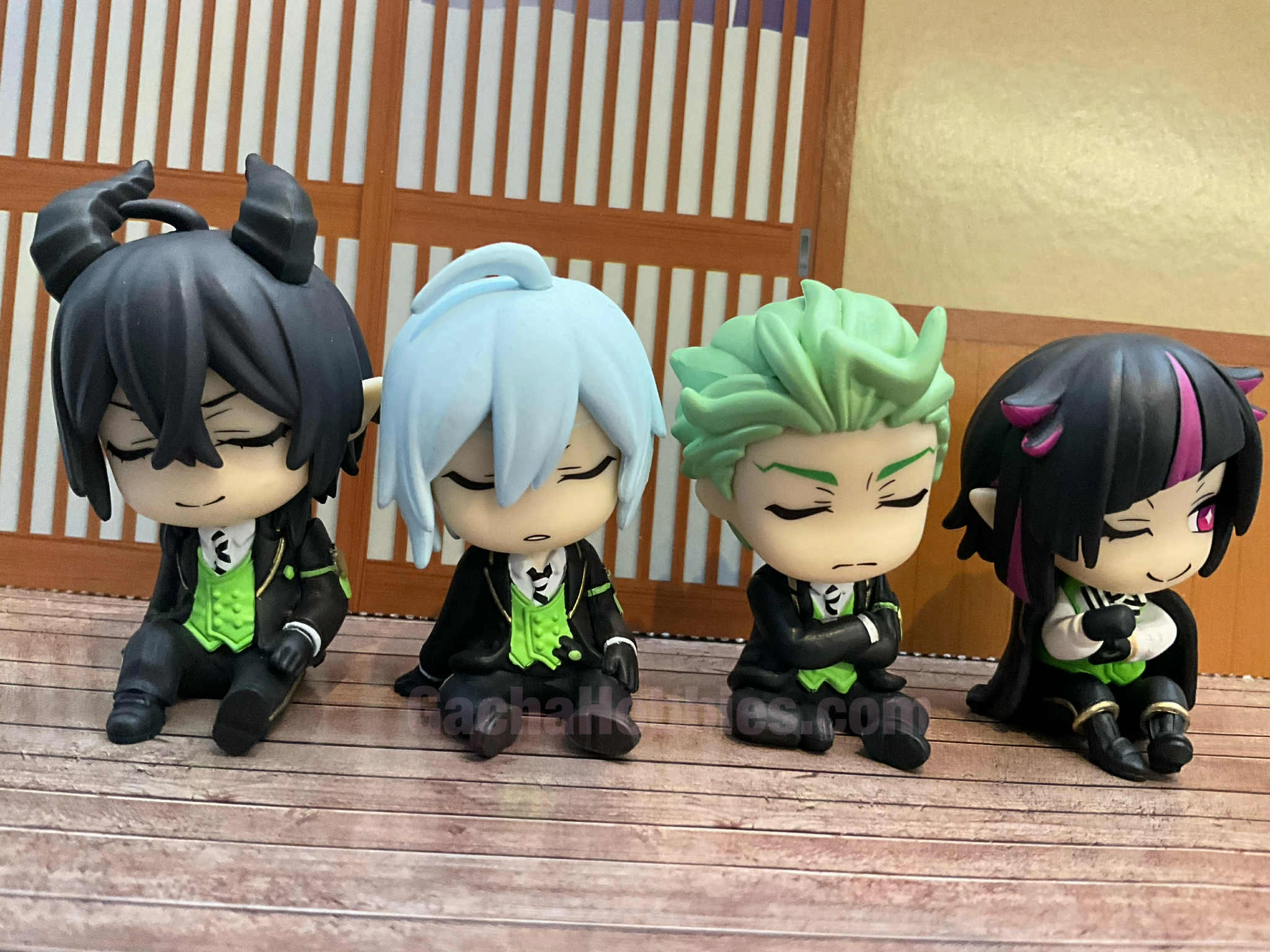 Toy Gift Personalized Card Disney Twisted Wonderland Character Sleeping on Shoulder Figure Vol.2 4 Pieces Set (In-stock)