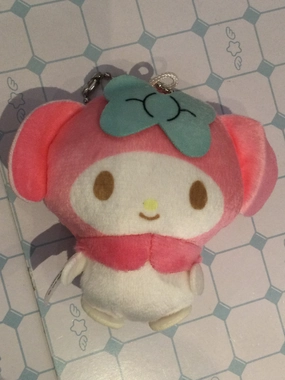 Sanrio Characters Melody Classic Small Plush Keychain (In-stock) Mini Movement