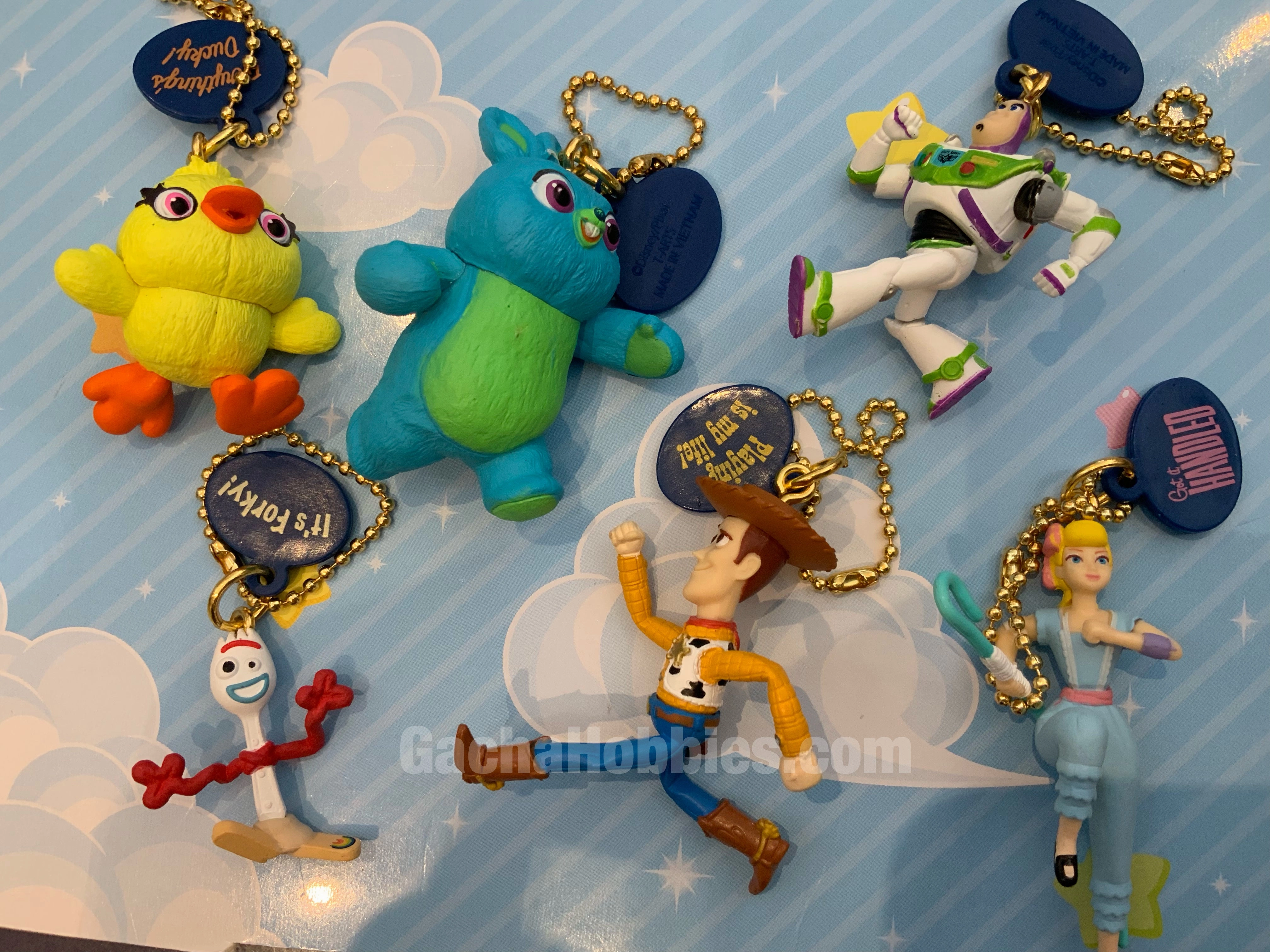 Toy Story 4 Character Figure Keychain 6 Pieces Set (In-stock) Blue Ribbon Vinyl Product
