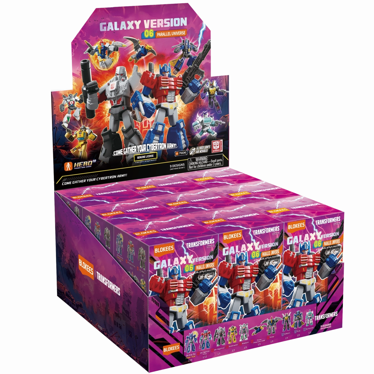 PVC Item Transformers Blokees 71106 Galaxy Version 06 - Parallel Universe (Box Of 9)