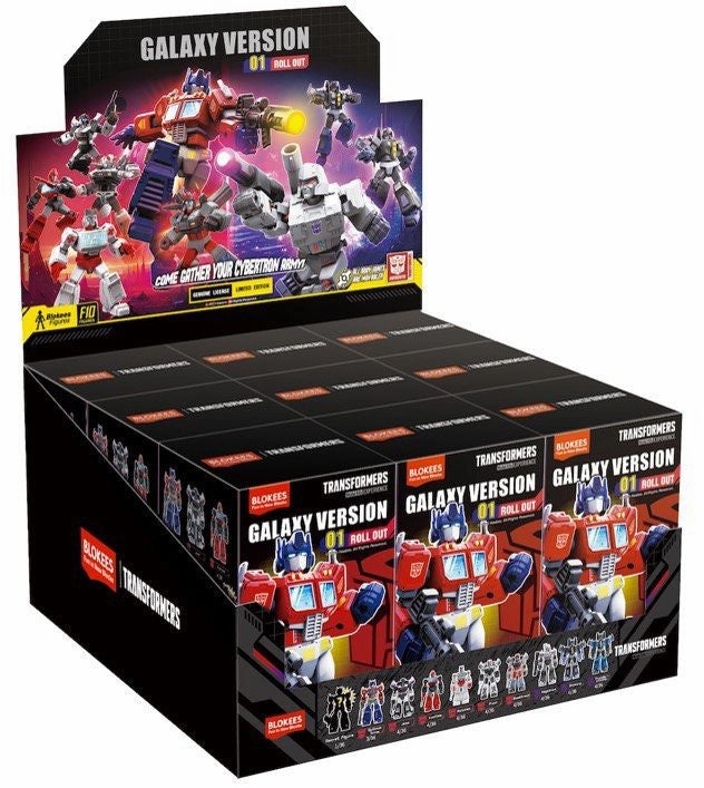 Passed Down Action Display Transformers Blokees Figures - Galaxy Version 01 Roll Out (Box Of 9)