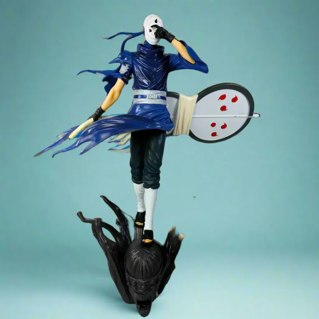 Naruto Anime Figure Masked Vengeance Uchiha Obito 28cm (11") PVC Statue National Symbol Buildable Figure