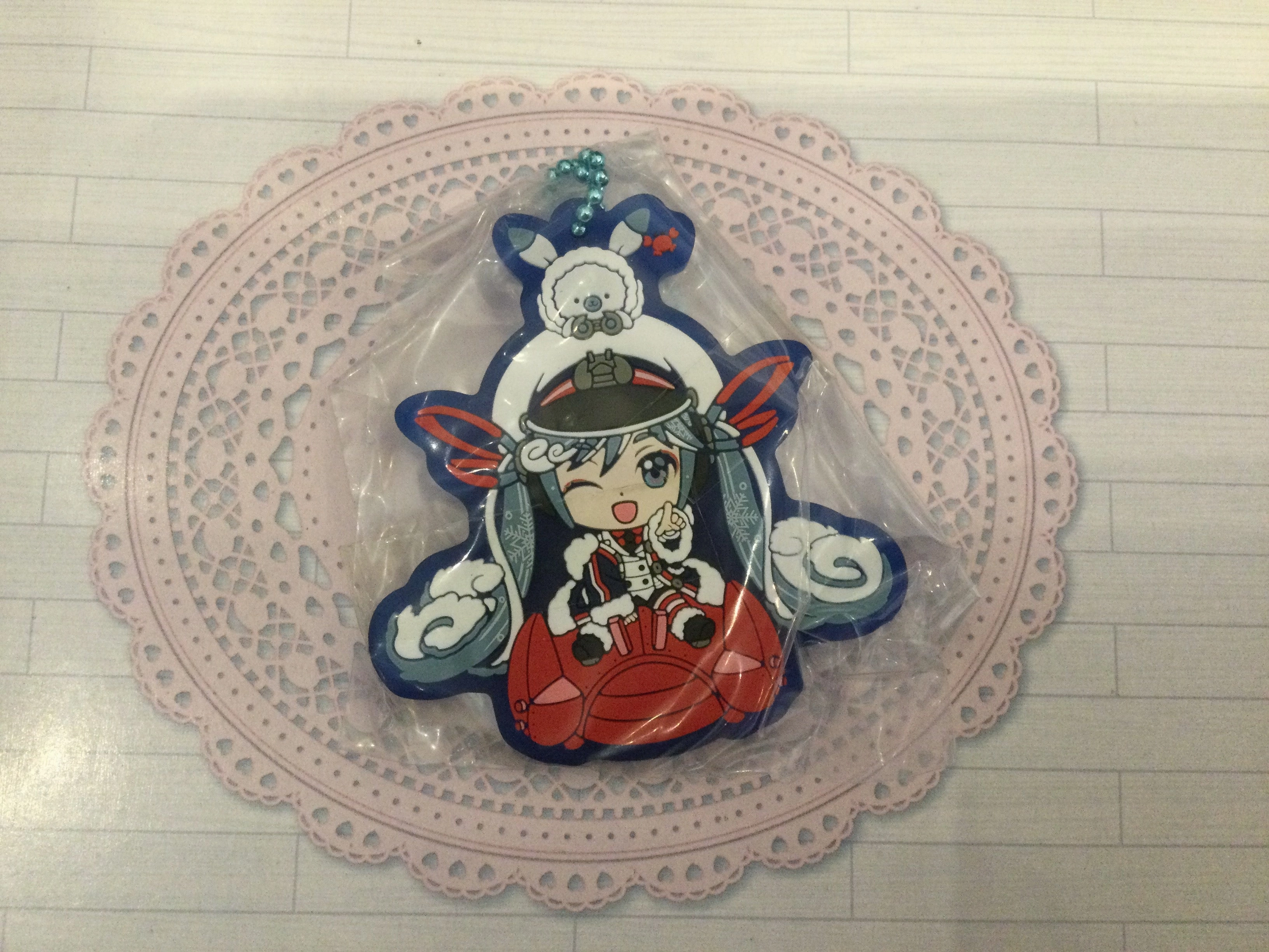 Video Game Adaptation Vocaloid Snow Miku 2022 Grand Voyage Rubber Keychain 3 Pieces Set (In-stock)