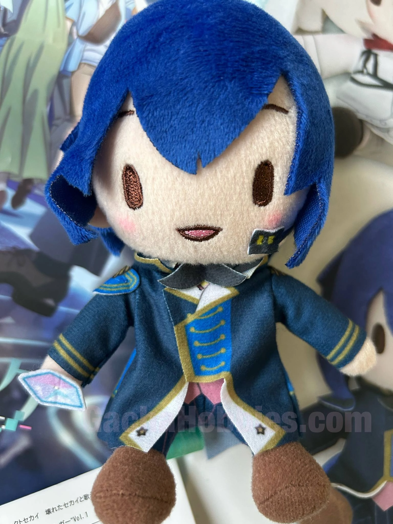 Sega HATSUNE MIKU Project SEKAI THE MOVIE Kowareta SEKAI to Utaenai MIKU Kaito Small Plush Keychain (In-stock) Statuette Artist