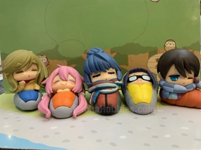 Yurucamp Laid-Back Camp Characters Sleeping Figure 5 Pieces Set (In-stock) Collectible Merchandise Video game